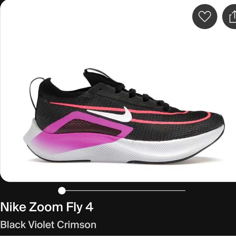 Nike Running Shoe - Black with Pink & White Accents